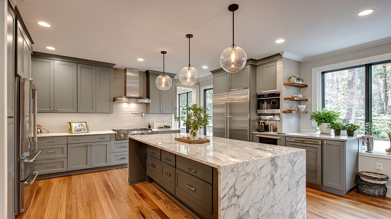 grey kitchen cabinets near you